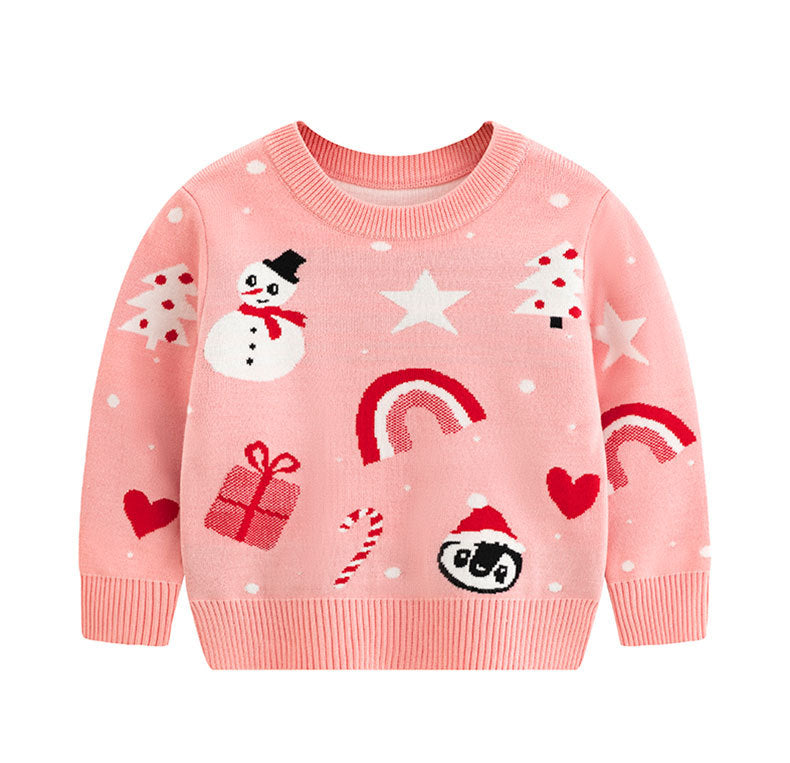 Girl Baby Undercover Children's Christmas Cartoon Sweater