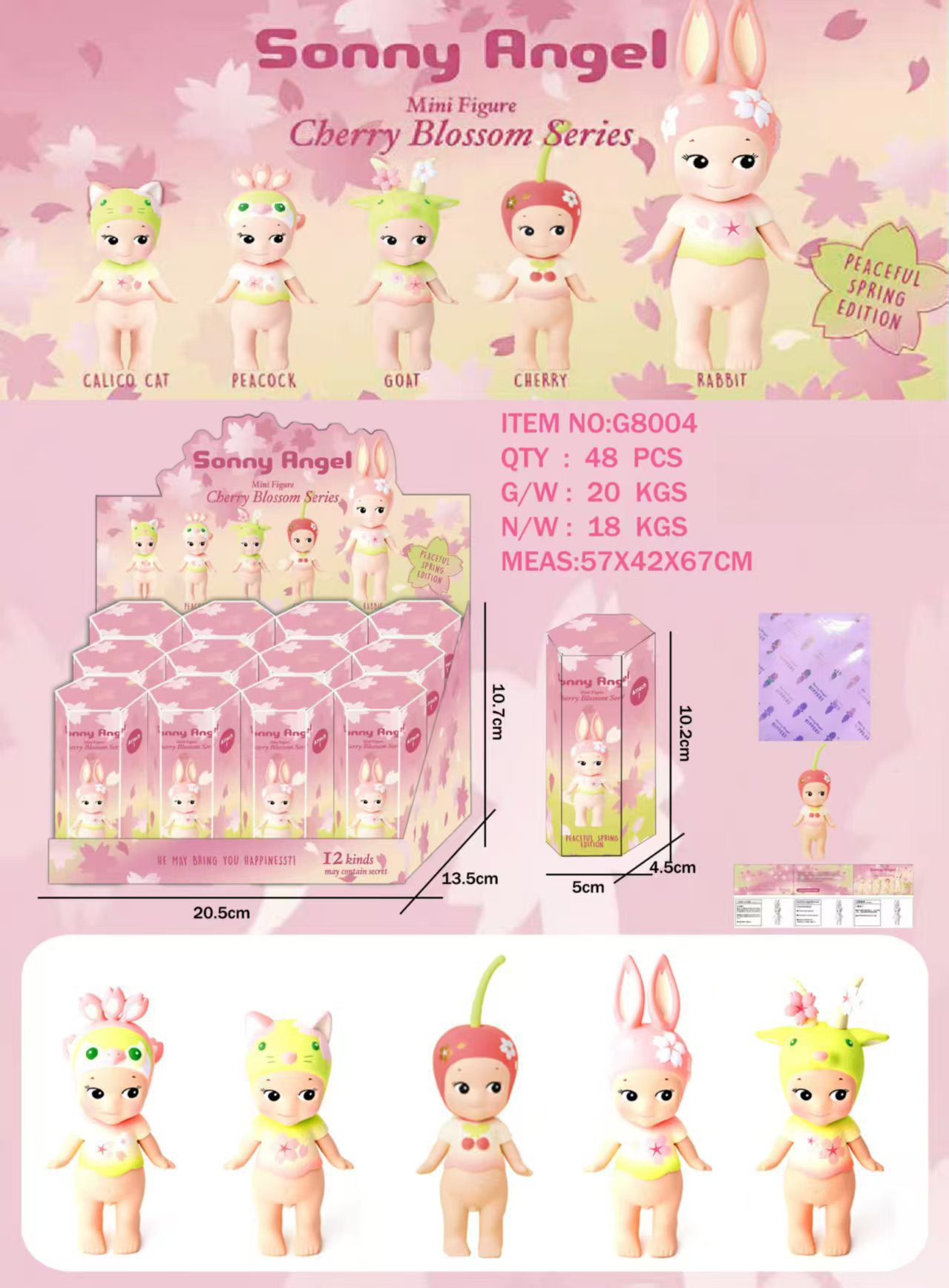 Party Angel Cheek Blind Box Car Ornament Mobile phone Decoration Handmade Anime Doll Finished End Box