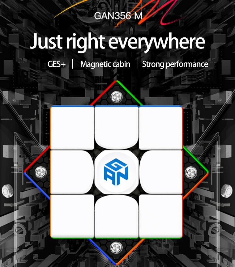 GAN 356M Magnetic 3rd-order Rubik's Cube Irregular Puzzle Rubik's Cube Available for Adults and Children