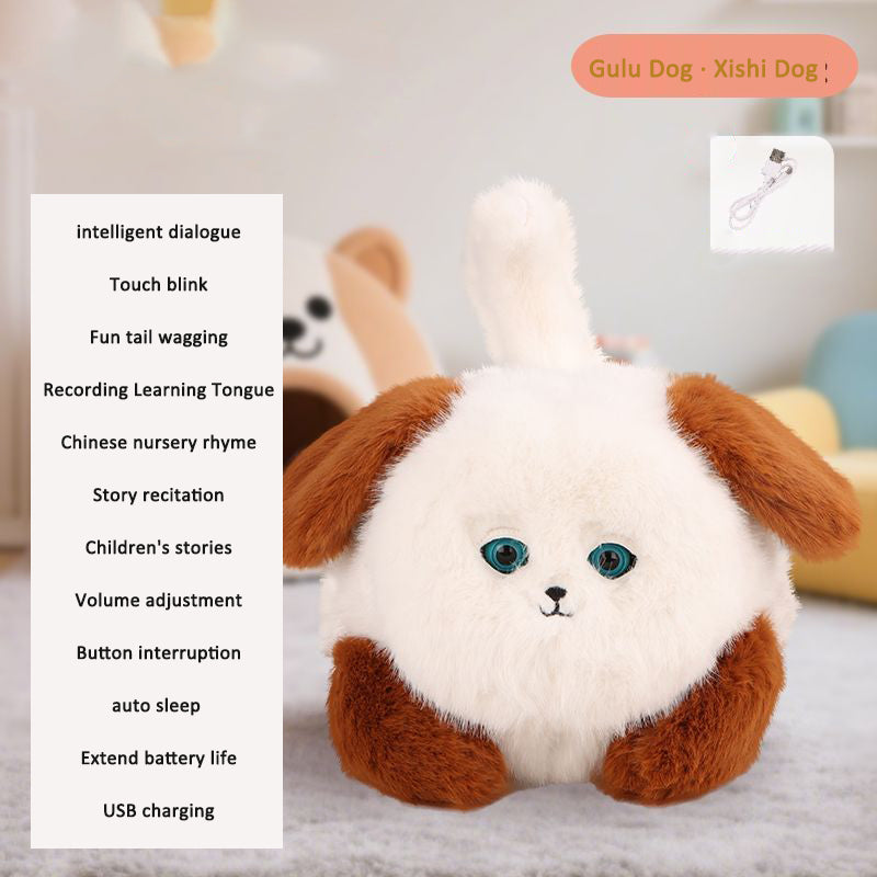 Smart AI Labrador Plush Toy for Girls, Interactive Talking Companion, Emotional Support Stuffed Animal for Sleep and Comfort.