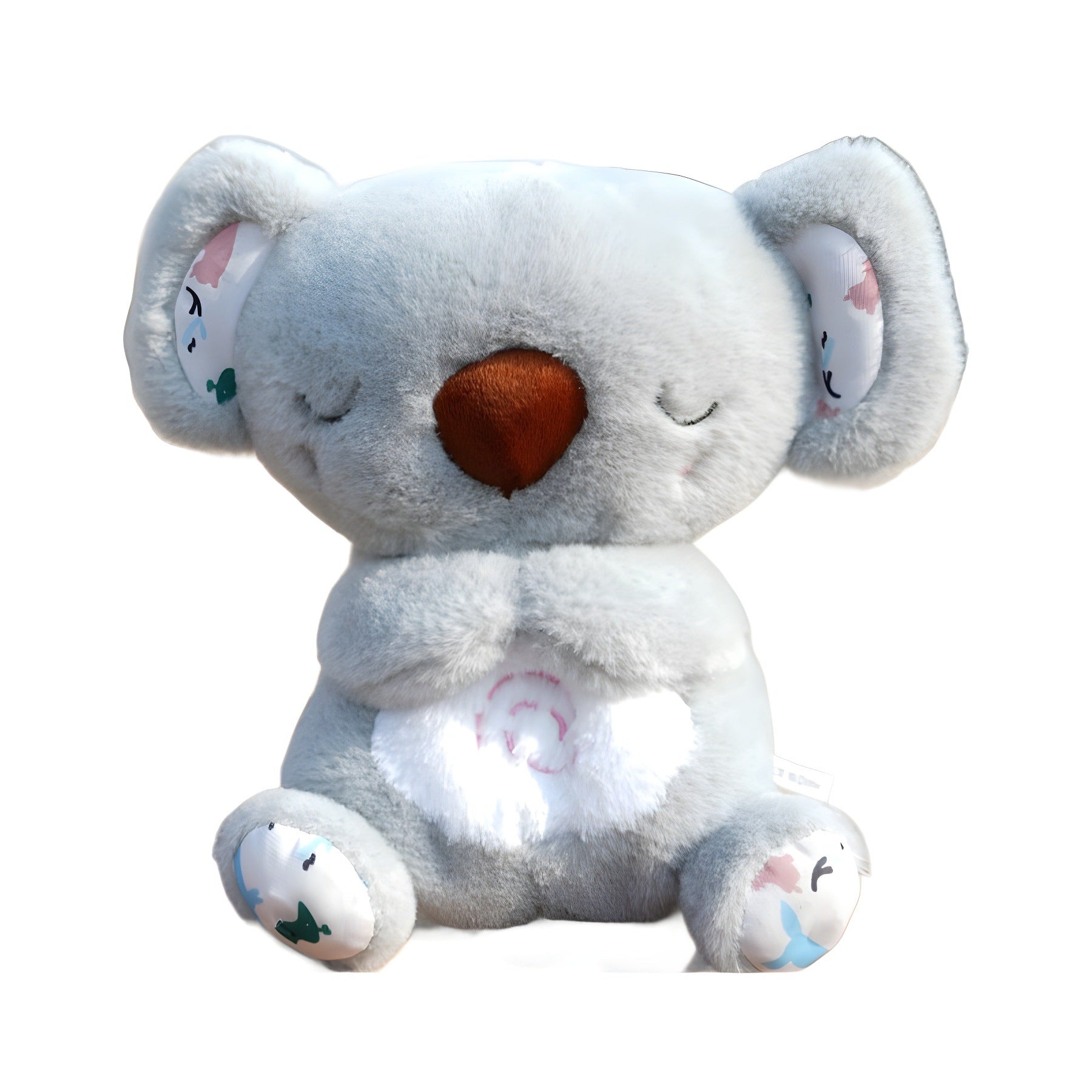 Breathing glowing cute koala baby lulls to sleep music early education doll soothes baby