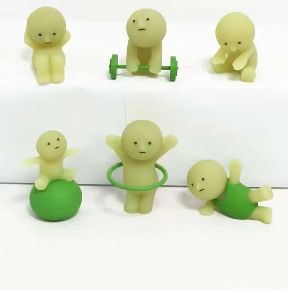 Party Angel Cheek Blind Box Car Ornament Mobile phone Decoration Handmade Anime Doll Finished End Box