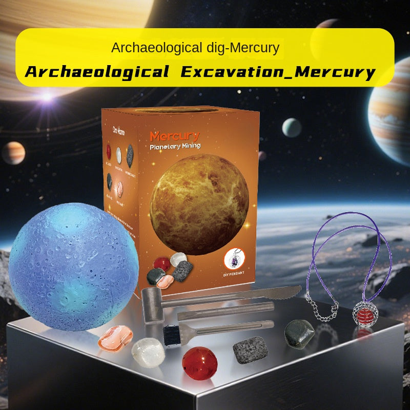 Solar System Nine Planets Children's Archaeological Excavation Toy Planet Gemstone Digging Treasure Hunt