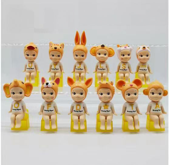 Party Angel Cheek Blind Box Car Ornament Mobile phone Decoration Handmade Anime Doll Finished End Box