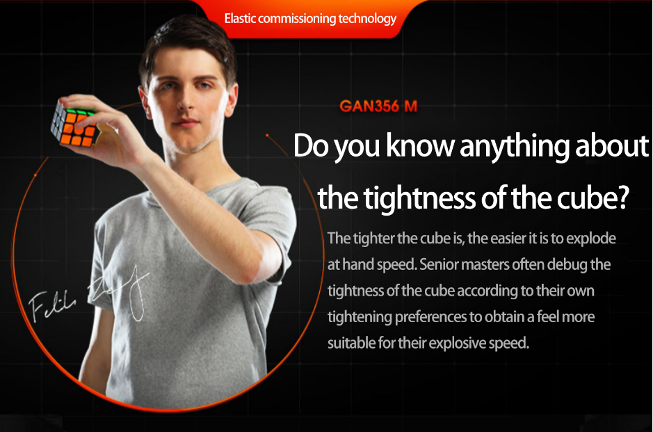 GAN 356M Magnetic 3rd-order Rubik's Cube Irregular Puzzle Rubik's Cube Available for Adults and Children