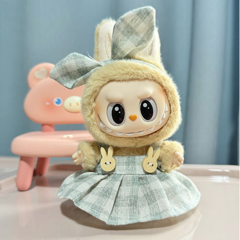 Clothing] Labubu Clothes with PVC Face Pendant, Labubu Sitting Party Series Doll Clothing