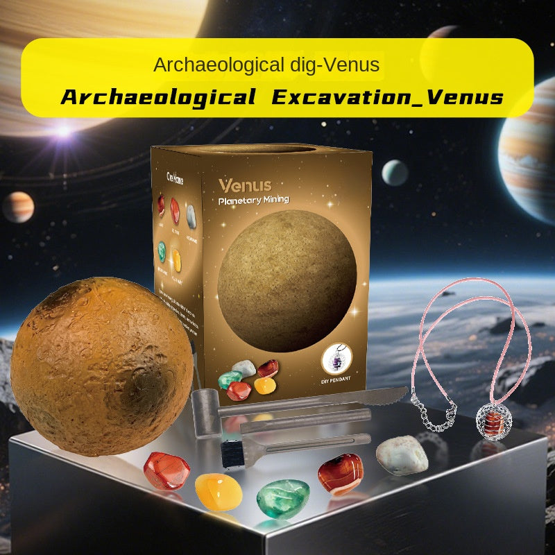 Solar System Nine Planets Children's Archaeological Excavation Toy Planet Gemstone Digging Treasure Hunt