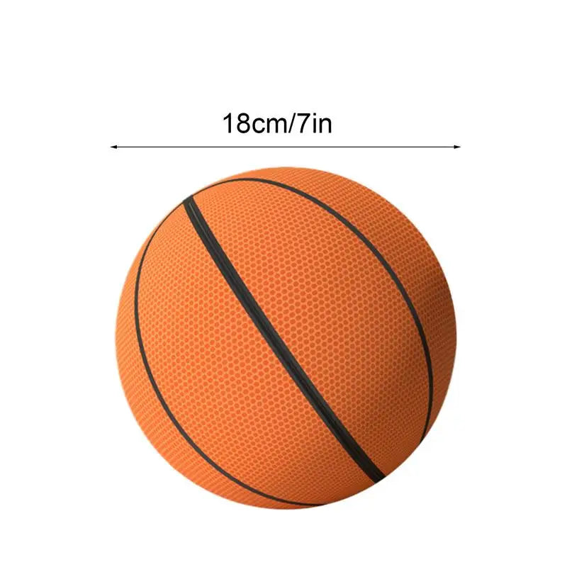 Indoor Basketball Silent 7 Inches Cloth Quiet Basketball With Zipper Silent Dribbling Training Ball Removable Cover For School