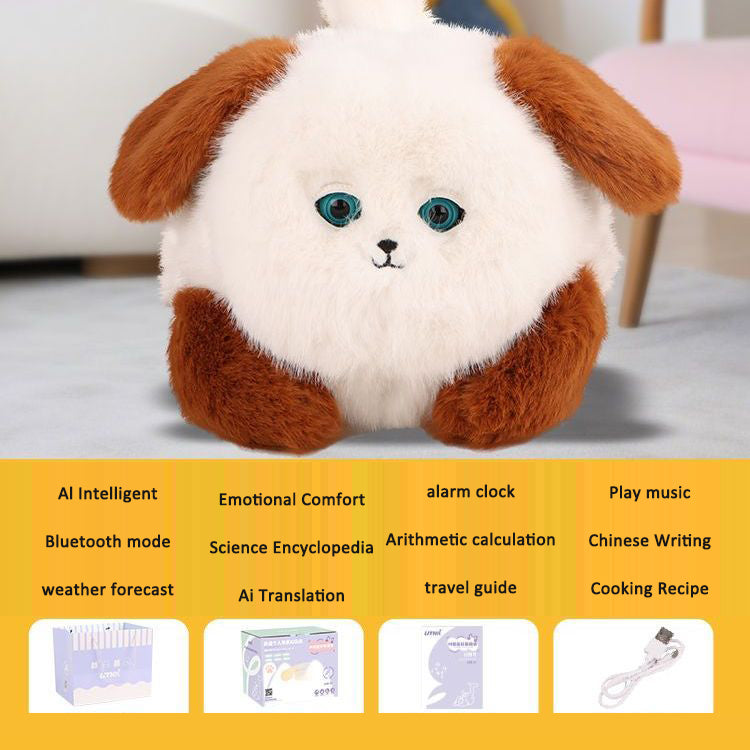 Smart AI Labrador Plush Toy for Girls, Interactive Talking Companion, Emotional Support Stuffed Animal for Sleep and Comfort.