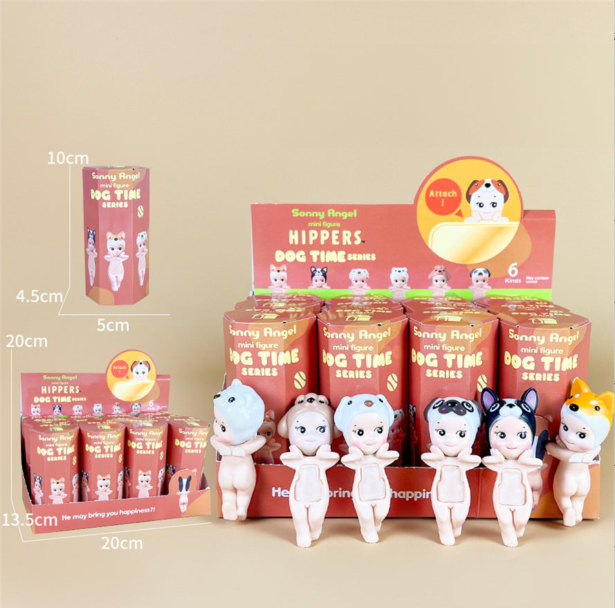 Party Angel Cheek Blind Box Car Ornament Mobile phone Decoration Handmade Anime Doll Finished End Box