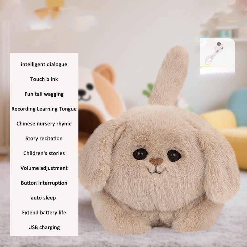 Smart AI Labrador Plush Toy for Girls, Interactive Talking Companion, Emotional Support Stuffed Animal for Sleep and Comfort.