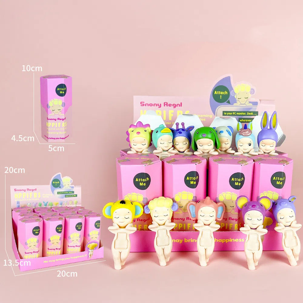 Party Angel Cheek Blind Box Car Ornament Mobile phone Decoration Handmade Anime Doll Finished End Box