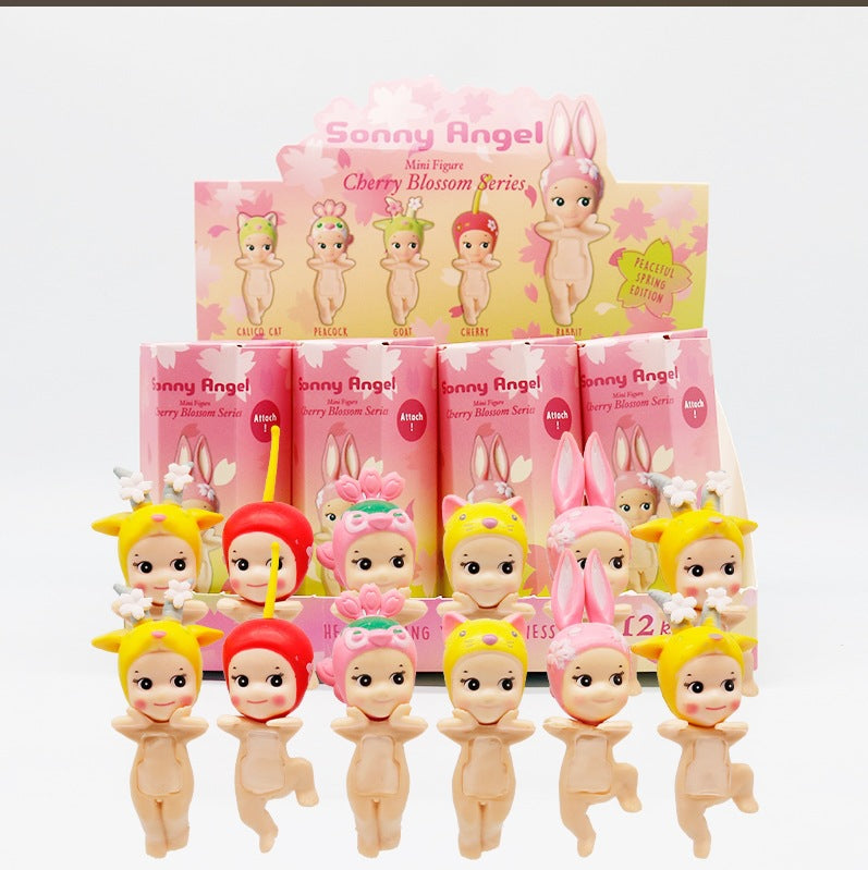 Party Angel Cheek Blind Box Car Ornament Mobile phone Decoration Handmade Anime Doll Finished End Box