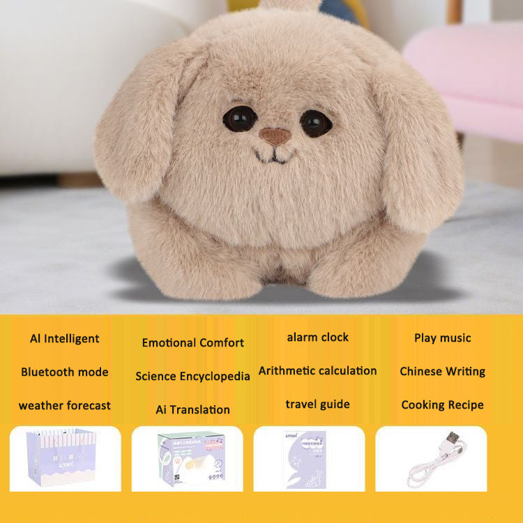 Smart AI Labrador Plush Toy for Girls, Interactive Talking Companion, Emotional Support Stuffed Animal for Sleep and Comfort.