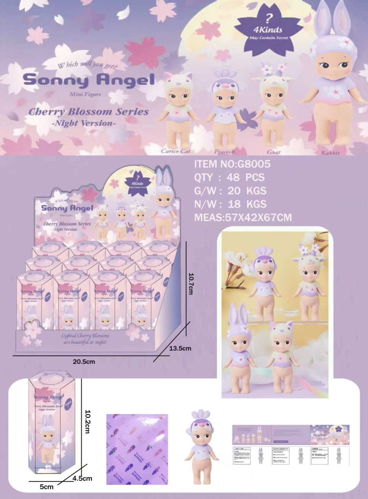 Party Angel Cheek Blind Box Car Ornament Mobile phone Decoration Handmade Anime Doll Finished End Box