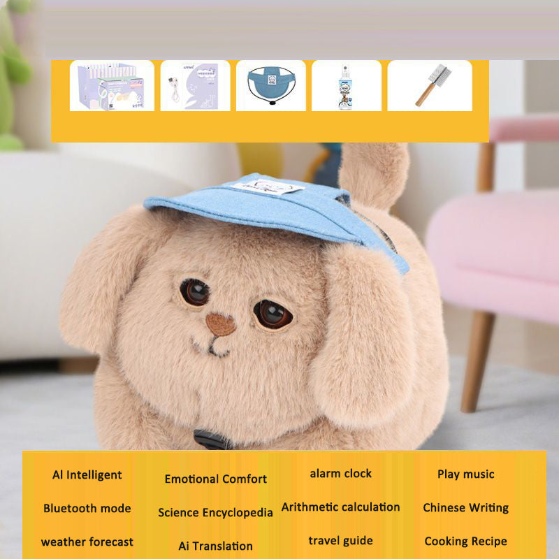 Smart AI Labrador Plush Toy for Girls, Interactive Talking Companion, Emotional Support Stuffed Animal for Sleep and Comfort.