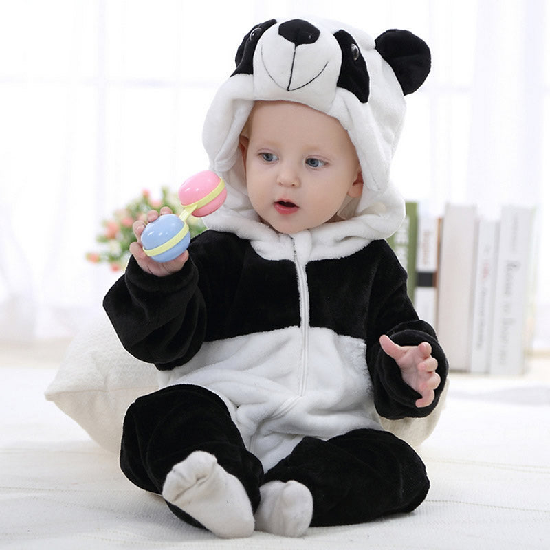 Cute Cartoon Flannel Baby Rompers Novelty Rabbit Cotton Baby Boys Girls Animal Rompers Stitch Baby's Sets kigurumi New born