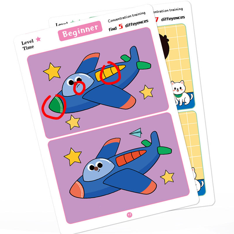 Focus Training Spot the Difference Card Game Educational Toy for Early Childhood Development