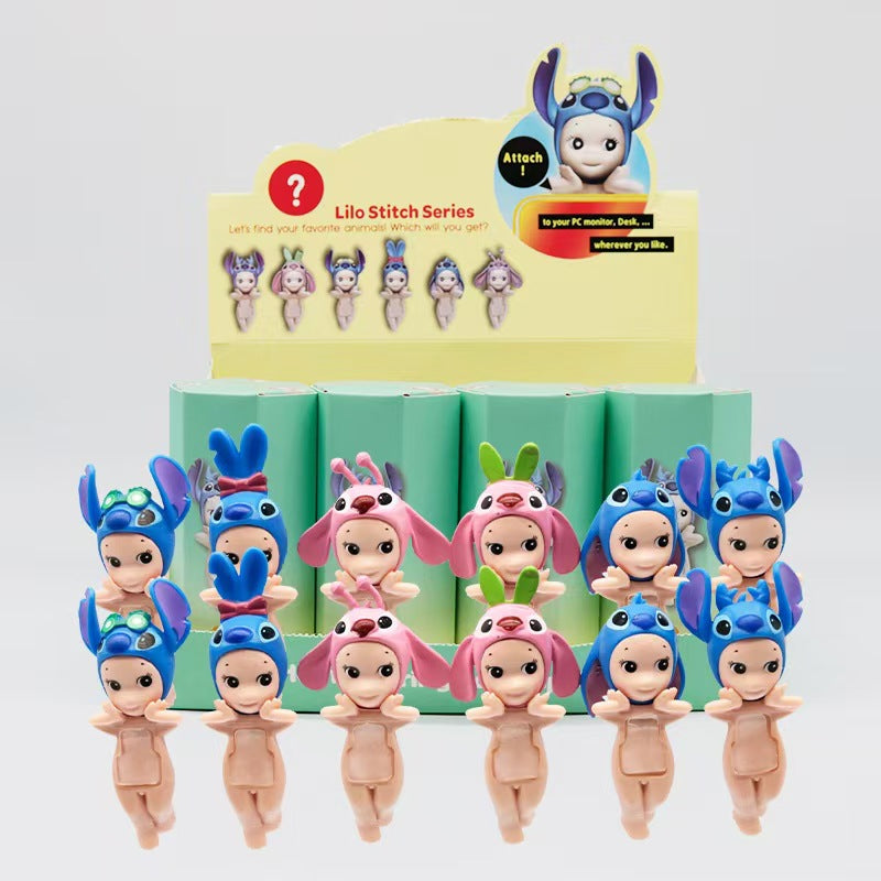 Party Angel Cheek Blind Box Car Ornament Mobile phone Decoration Handmade Anime Doll Finished End Box