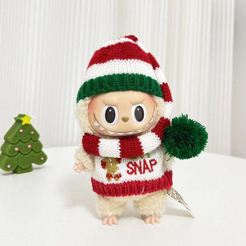 Clothing] Labubu Clothes with PVC Face Pendant, Labubu Sitting Party Series Doll Clothing