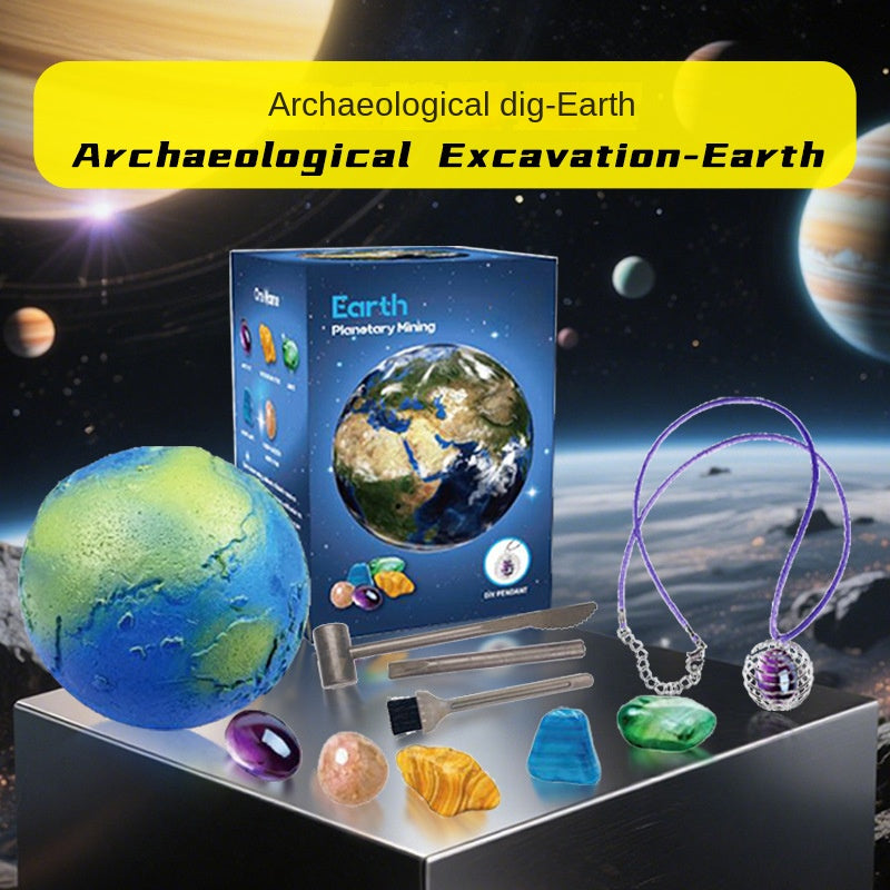 Solar System Nine Planets Children's Archaeological Excavation Toy Planet Gemstone Digging Treasure Hunt