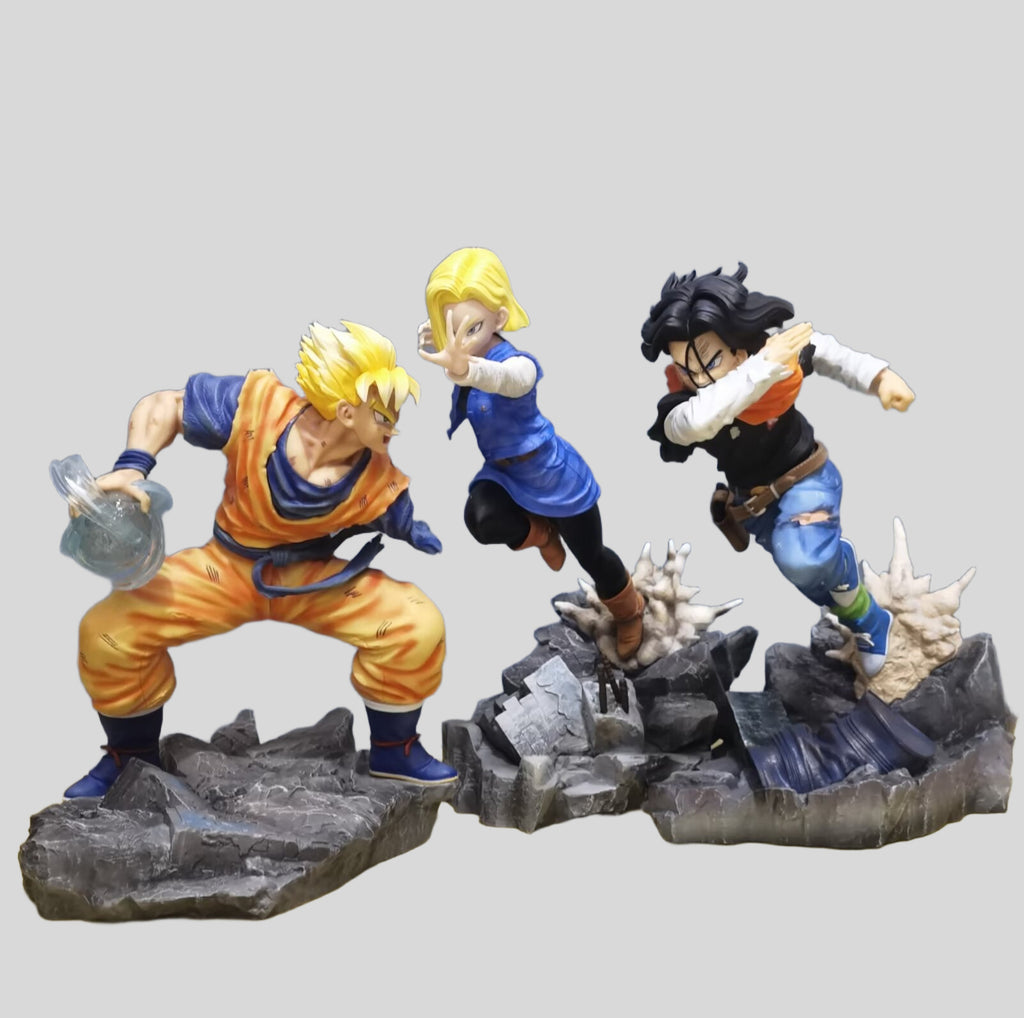 Dragon Ball No. 17 and No. 18 figurine severed arm Wufan future warrior Wufan anime figurine