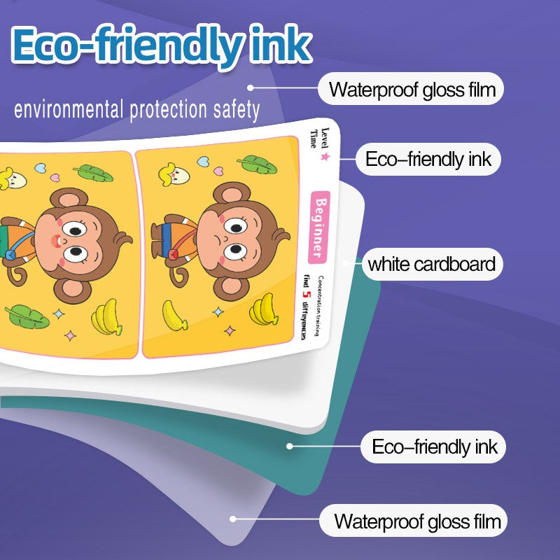 Focus Training Spot the Difference Card Game Educational Toy for Early Childhood Development