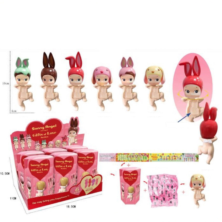 Party Angel Cheek Blind Box Car Ornament Mobile phone Decoration Handmade Anime Doll Finished End Box