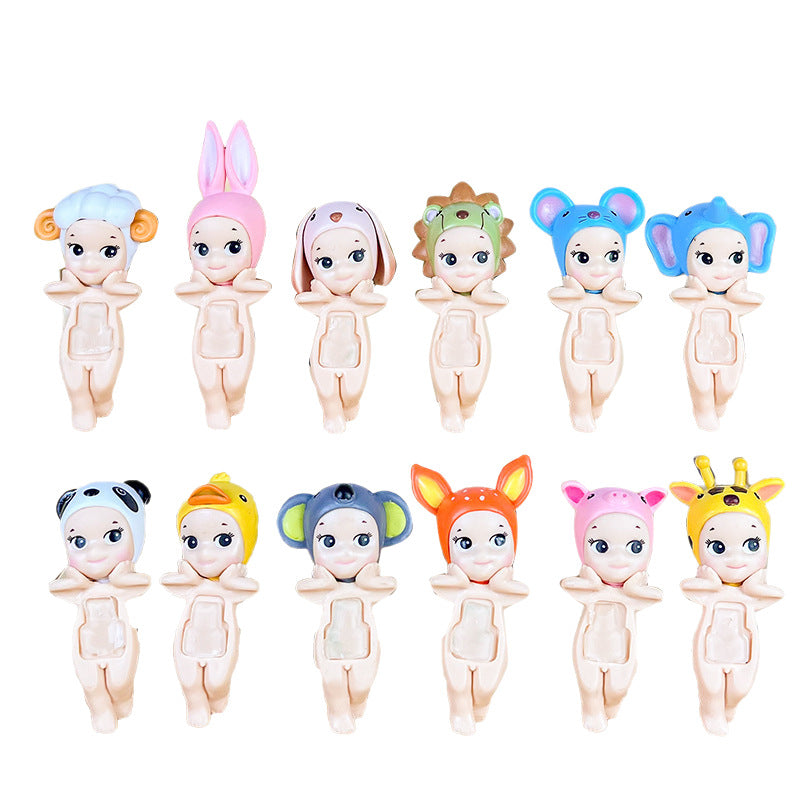 Party Angel Cheek Blind Box Car Ornament Mobile phone Decoration Handmade Anime Doll Finished End Box